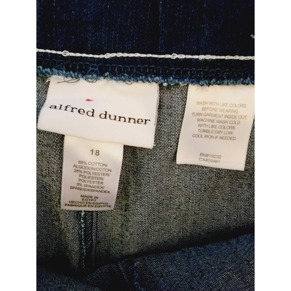 Alfred Dunner 18 Women's Classics Allure Pull On Pants Indigo 1X VTG NWT RV $60 - Picture 5 of 9